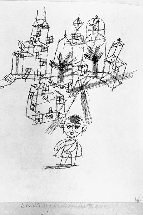 Abbildung des Werks "Kindlicher Architektur Traum" von Paul Klee